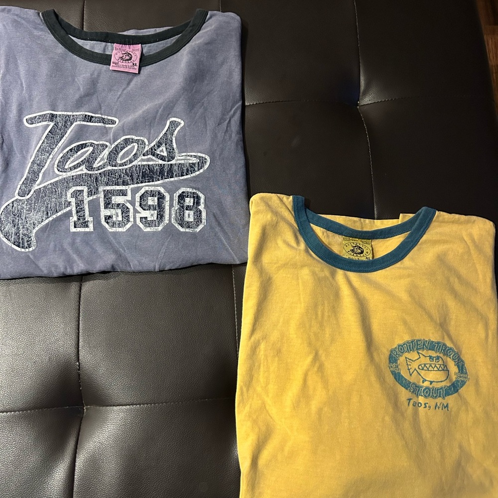 Vintage Taos Ringer Graphic T Shirt Duo